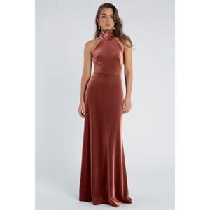 New Jenny Yoo Lennox Velvet Dress English Rose Size 20 Plus Size Bridesmaid Gown
